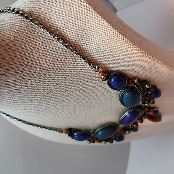 Ruby Rd Colorful Faux Marbled Cabochon Necklace - Picture 3 of 12